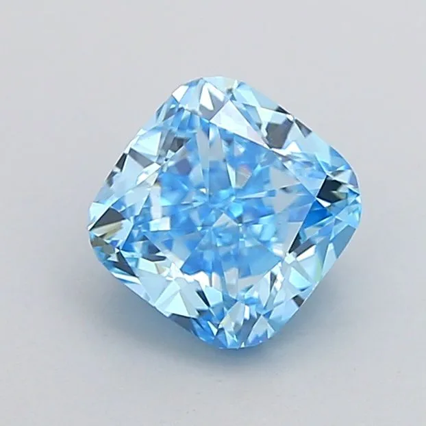 1.01ct CUSHION Fancy Vivid Blue VVS2 Coloured Lab diamond