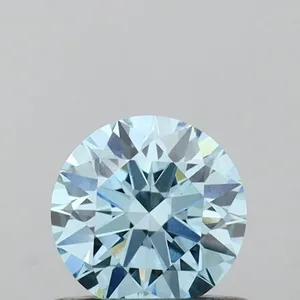 0.55ct ROUND Fancy Vivid Blue VVS2 Coloured Lab diamond