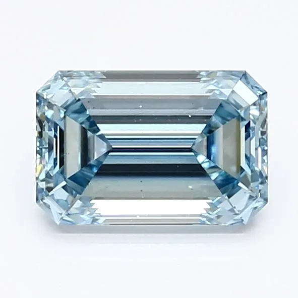 1.13ct EMERALD Fancy Intense Blue VS1 Coloured Lab diamond