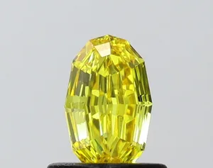 0.61ct OVAL Fancy Vivid Yellow VVS2 Coloured Lab diamond
