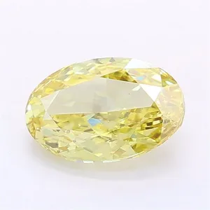 1.02ct OVAL Fancy Yellow VS1 Coloured Lab diamond