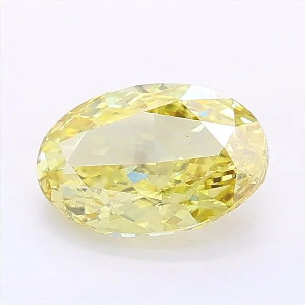 1.02ct OVAL Fancy Yellow VS1 Coloured Lab diamond
