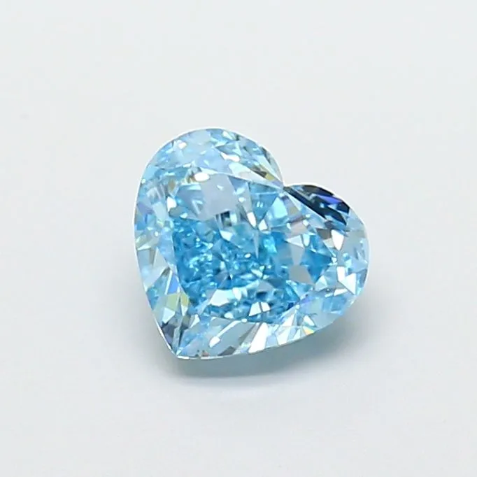1.50ct HEART Fancy Vivid Blue VS1 Coloured Lab diamond
