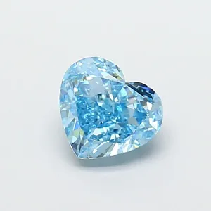 1.5ct HEART Fancy Vivid Blue VS1 Coloured Lab diamond