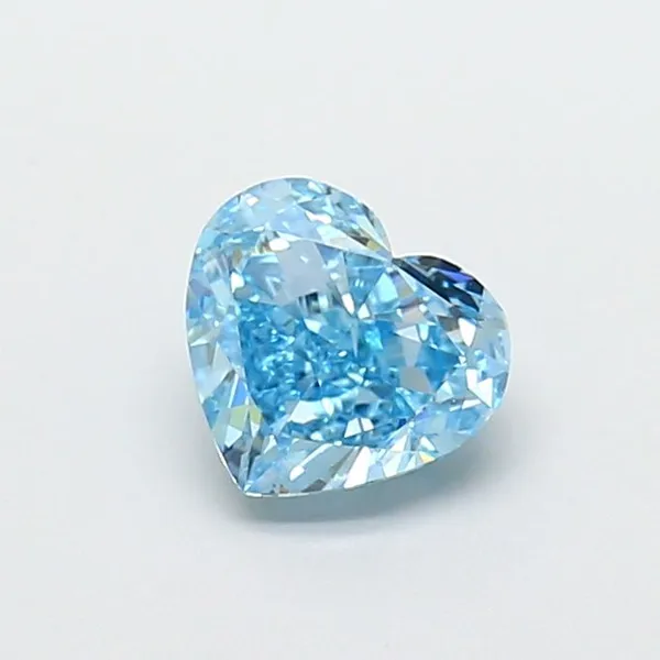 1.5ct HEART Fancy Vivid Blue VS1 Coloured Lab diamond