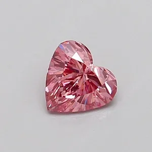 0.31ct HEART Fancy Vivid Pink VS2 Coloured Lab diamond