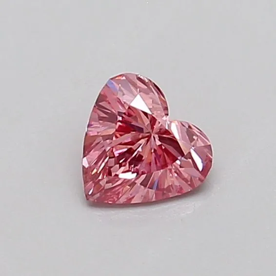 0.31ct HEART Fancy Vivid Pink VS2 Coloured Lab diamond