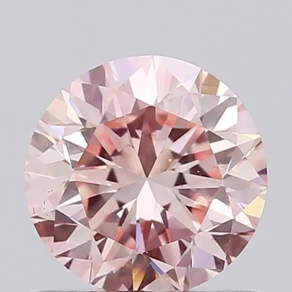 0.67ct ROUND Fancy Intense Pink VS1 Coloured Lab diamond