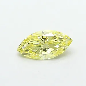 0.58ct MARQUISE Fancy Intense Yellow VS1 Coloured Lab diamond