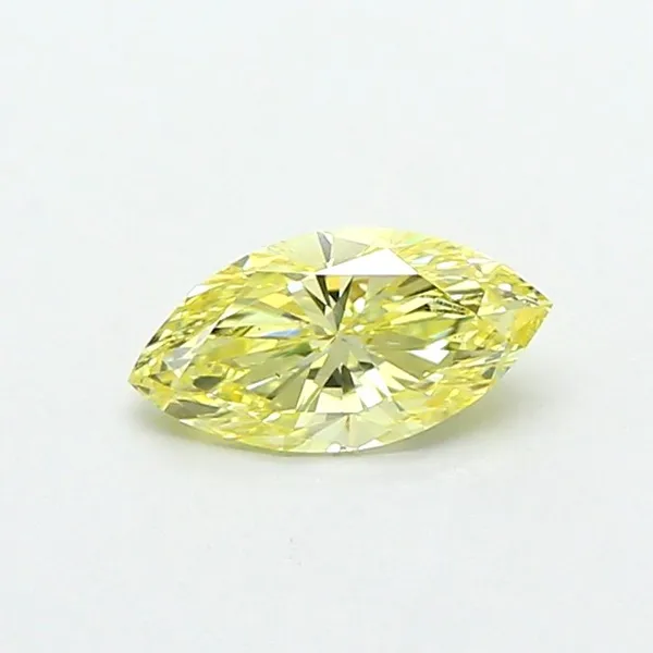 0.58ct MARQUISE Fancy Intense Yellow VS1 Coloured Lab diamond