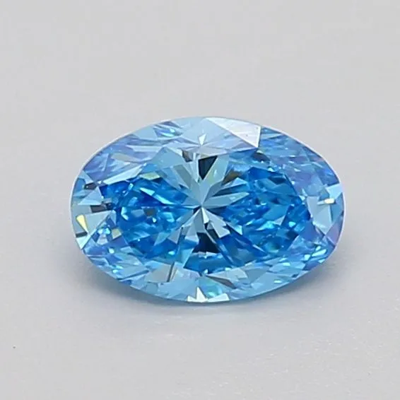 0.56ct OVAL Fancy Vivid Blue VVS2 Coloured Lab diamond