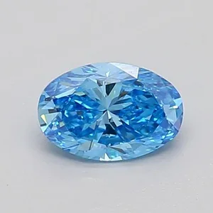 0.56ct OVAL Fancy Vivid Blue VVS2 Coloured Lab diamond