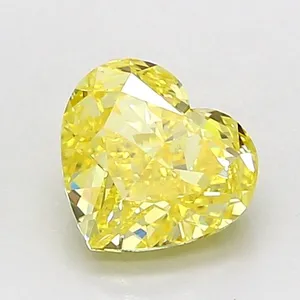 1.09ct HEART Fancy Intense Yellow VVS2 Coloured Lab diamond