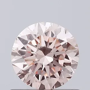 0.56ct ROUND Fancy Pink VVS2 Coloured Lab diamond
