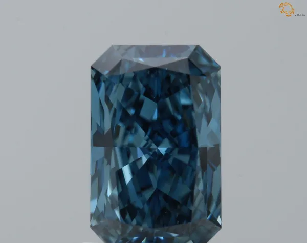 1ct RADIANT Fancy Deep Blue VS1 Coloured Lab diamond