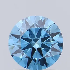 1.02ct ROUND Fancy Vivid Blue VS1 Coloured Lab diamond