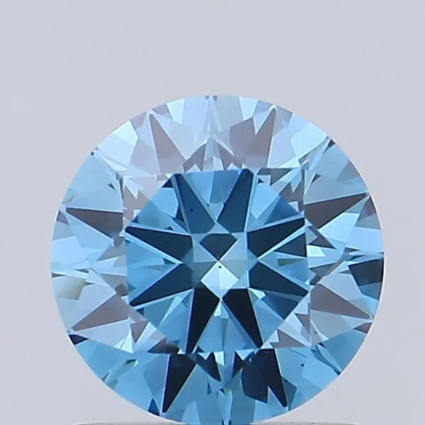 1.02ct ROUND Fancy Vivid Blue VS1 Coloured Lab diamond