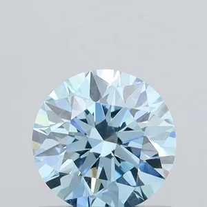 0.55ct ROUND Fancy Vivid Blue VVS2 Coloured Lab diamond