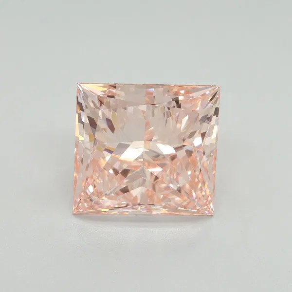 4.04ct PRINCESS Fancy Intense Pink VVS2 Coloured Lab diamond