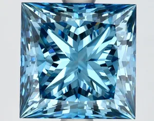 2.5ct PRINCESS Fancy Vivid Blue VS1 Coloured Lab diamond