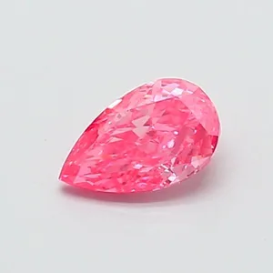 0.49ct PEAR Fancy Vivid Pink VS2 Coloured Lab diamond