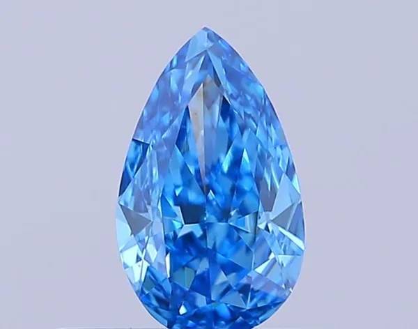 0.36ct PEAR Fancy Vivid Blue VS1 Coloured Lab diamond