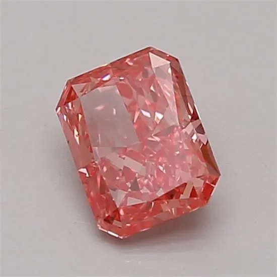 0.67ct RADIANT Fancy Vivid Pink VS1 Coloured Lab diamond