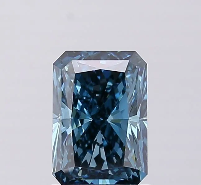 1.35ct RADIANT Fancy Vivid Greenish Blue VS1 Coloured Lab diamond