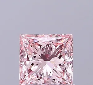 1ct PRINCESS Fancy Intense Pink VVS2 Coloured Lab diamond