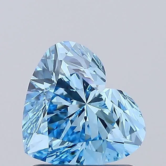 1.01ct HEART Fancy Vivid Blue VVS1 Coloured Lab diamond