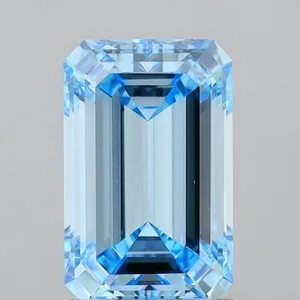 1.83ct EMERALD Fancy Vivid Blue VVS2 Coloured Lab diamond