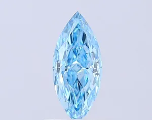 1ct MARQUISE Fancy Vivid Blue SI1 Coloured Lab diamond