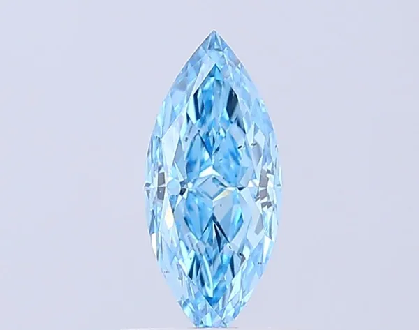 1ct MARQUISE Fancy Vivid Blue SI1 Coloured Lab diamond