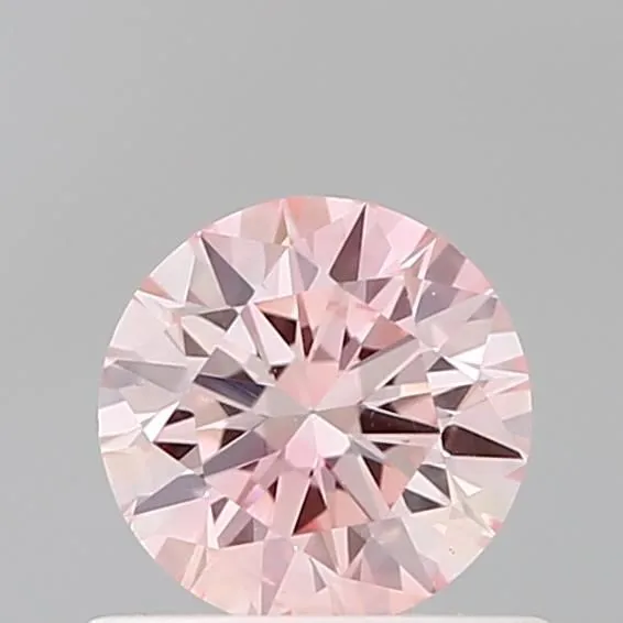 0.62ct ROUND Fancy Intense Pink VS1 Coloured Lab diamond