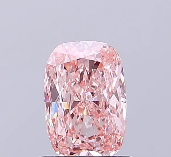 1.07ct CUSHION Fancy Intense Pink VS1 Coloured Lab diamond