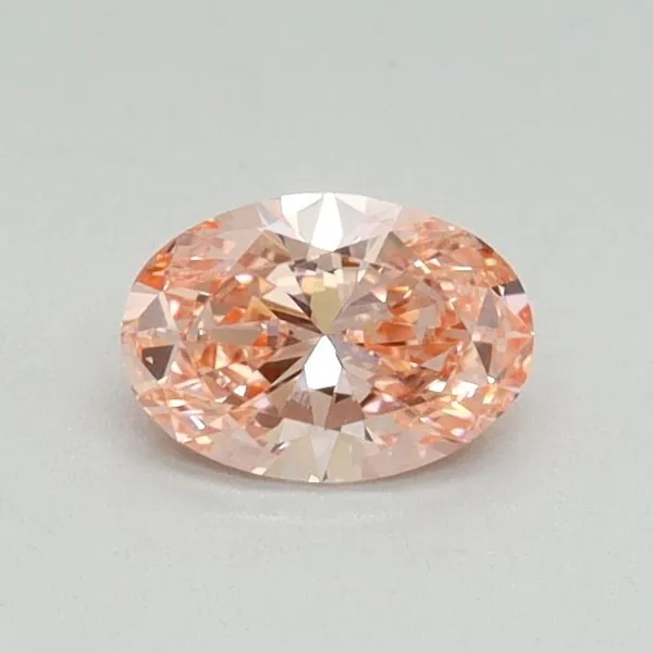 0.4ct OVAL Fancy Vivid Pink VS1 Coloured Lab diamond
