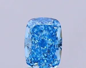 1.09ct CUSHION Fancy Vivid Blue VVS2 Coloured Lab diamond