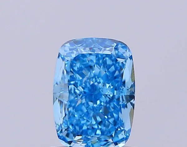 1.09ct CUSHION Fancy Vivid Blue VVS2 Coloured Lab diamond