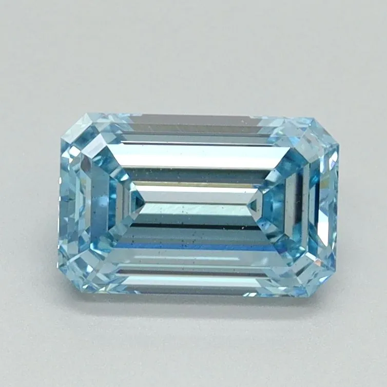 1.06ct EMERALD Fancy Intense Blue VS2 Coloured Lab diamond