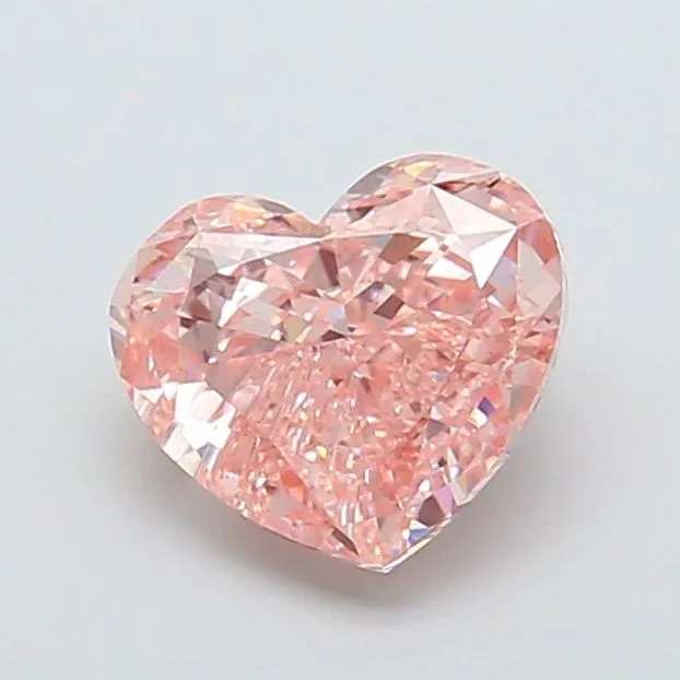 1.91ct HEART Fancy Intense Pink VS1 Coloured Lab diamond