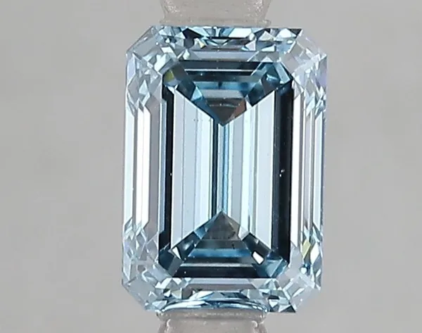 1.23ct EMERALD Fancy Vivid Blue VS1 Coloured Lab diamond