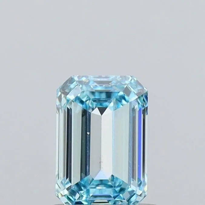 1.04ct EMERALD Fancy Intense Blue VS1 Coloured Lab diamond