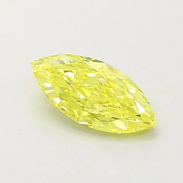 0.54ct MARQUISE Fancy Intense Yellow VVS2 Coloured Lab diamond