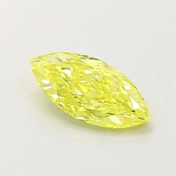 0.54ct MARQUISE Fancy Intense Yellow VVS2 Coloured Lab diamond