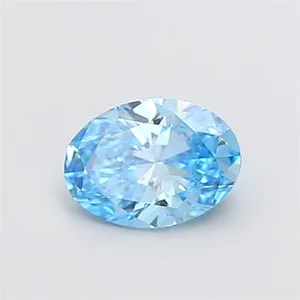 1.01ct OVAL Fancy Vivid Blue VS1 Coloured Lab diamond