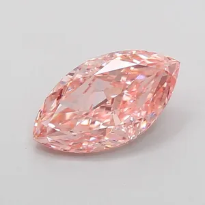 1.51ct MARQUISE Fancy Vivid Pink VS1 Coloured Lab diamond
