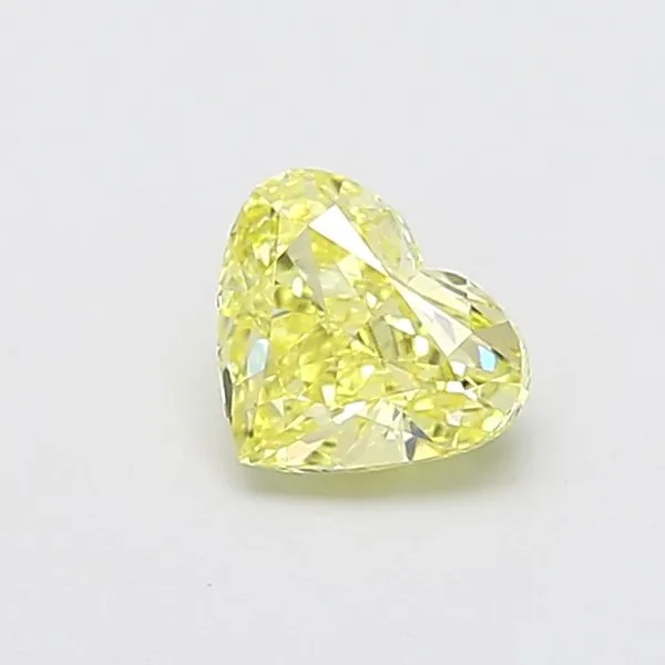 1.01ct HEART Fancy Intense Yellow VS2 Coloured Lab diamond