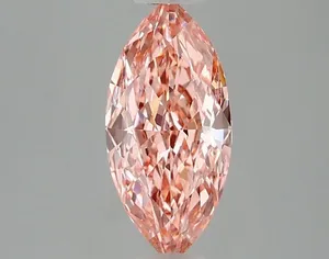 1.08ct MARQUISE Fancy Vivid Pink VVS2 Coloured Lab diamond