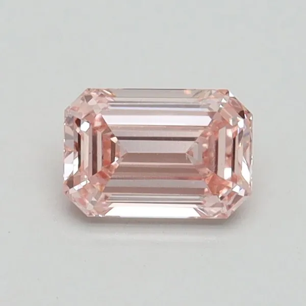 0.56ct EMERALD Fancy Intense Pink VS1 Coloured Lab diamond