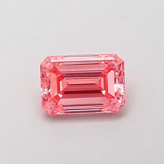 1.00ct EMERALD Fancy Vivid Pink VS1 Coloured Lab diamond